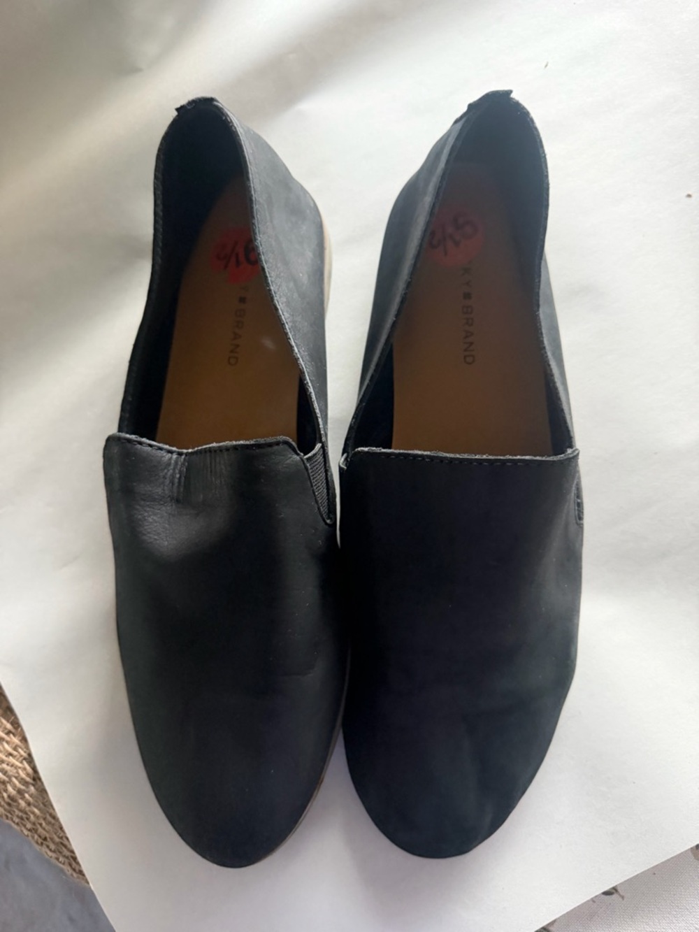 Lucky Brand Black Slip-On Flats